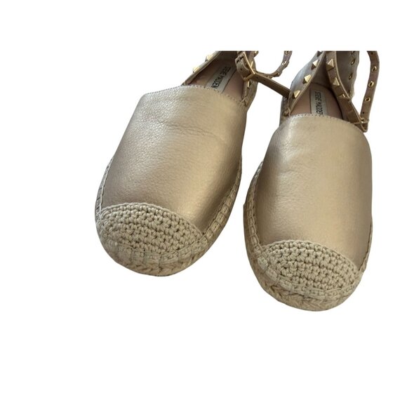 STEVE MADDEN Alissa Gold Studded Espadrille Flats Size 7 - Picture 4 of 10